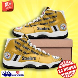 Pittsburgh Steelers Football Team Air Jordan 11 Great Sneakers For Men Women Fans