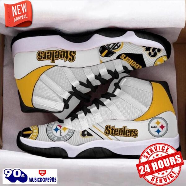 Pittsburgh Steelers Football Team Air Jordan 11 Sneakers For Men Women Fans