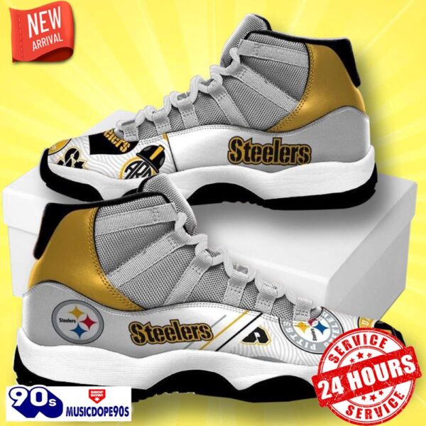 Pittsburgh Steelers Football Team Air Jordan 11 Sneakers For Men Women Fans