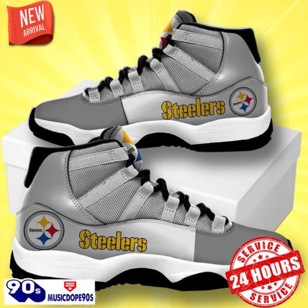 Pittsburgh Steelers Football Team Air Jordan 11 Style Sneakers For Men Women Fans
