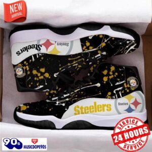 Pittsburgh Steelers Football Team Air Jordan 11 Style Sneakers For Real Fans