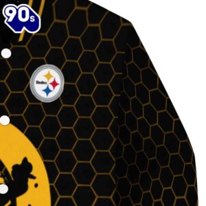 Pittsburgh Steelers Hexagonal Pattern Gold Black Jacket