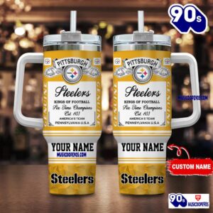 Pittsburgh Steelers Nfl Kings Of Football Personalized Tumbler 40oz