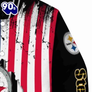 Pittsburgh Steelers Patriotic Theme Black Jacket