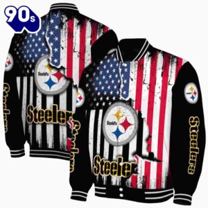 Pittsburgh Steelers Patriotic Theme Black Jacket