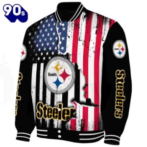 Pittsburgh Steelers Patriotic Theme Black Jacket