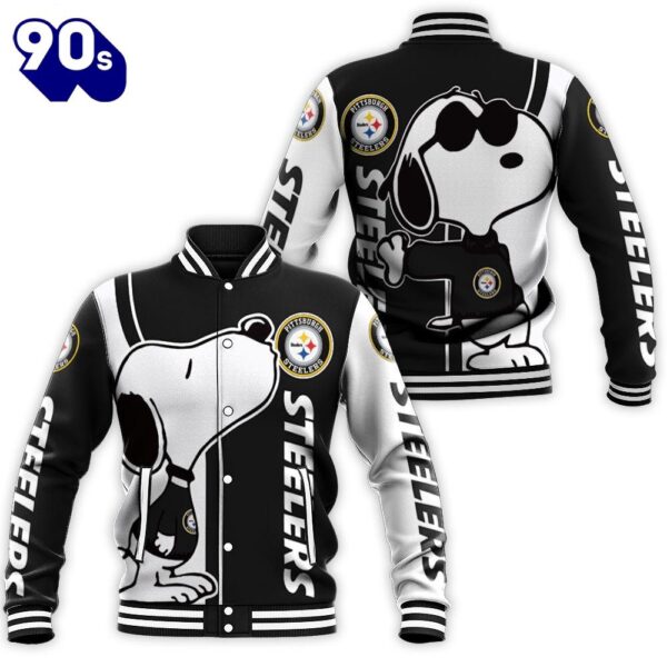 Pittsburgh Steelers Snoopy Lover 3D Printed Baseball Jacket For Men Women