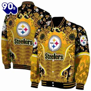 Pittsburgh Steelers Sunflower Bloom Gold Yellow Jacket