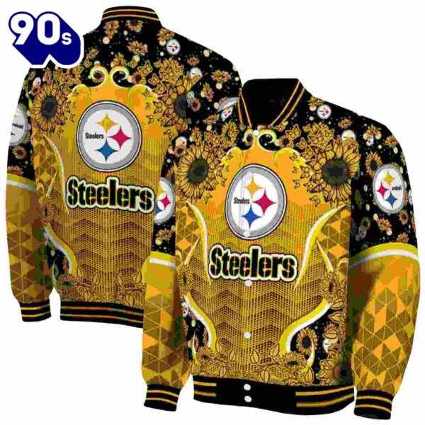 Pittsburgh Steelers Sunflower Bloom Gold Yellow Jacket