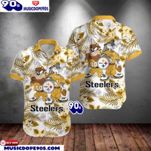 Pittsburgh Steelers Taz And Bugs NFL Teams Hawaiian Shirt