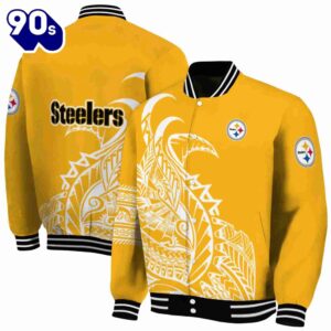 Pittsburgh Steelers Tribal Art Gold White Black Jacket