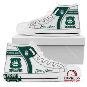 Plymouth Argyle Personalzied High Top Canvas Shoes