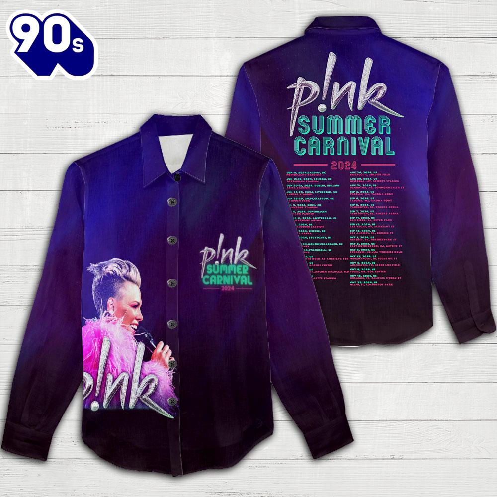 P!nk Music 2025 3D Women's Casual Shirt P!nk Music 2025 3D Women's Casual Shirt