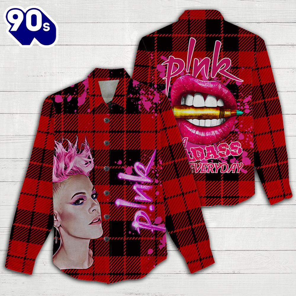 P!nk New Women's Casual Shirt 3D P!nk New Women's Casual Shirt 3D