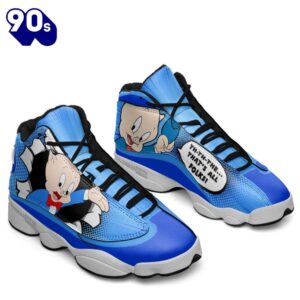 Porky Pig Air Jordan 13 Sneakers Custom Comic Style Shoes