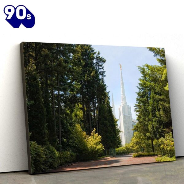 Portland Temple Path Canvas Wall Art Jesus Christ Picture Canvas Christian Wall Art  Gift Christmas