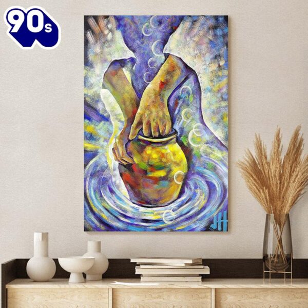 Pottery Creator Canvas Art Wall Decor Jesus Canvas Art   Gift Christmas