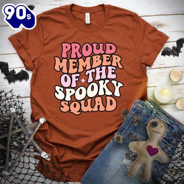 Proud Member Of The Spooky Squad Colored Edition T-Shirt  Gift For Halloween