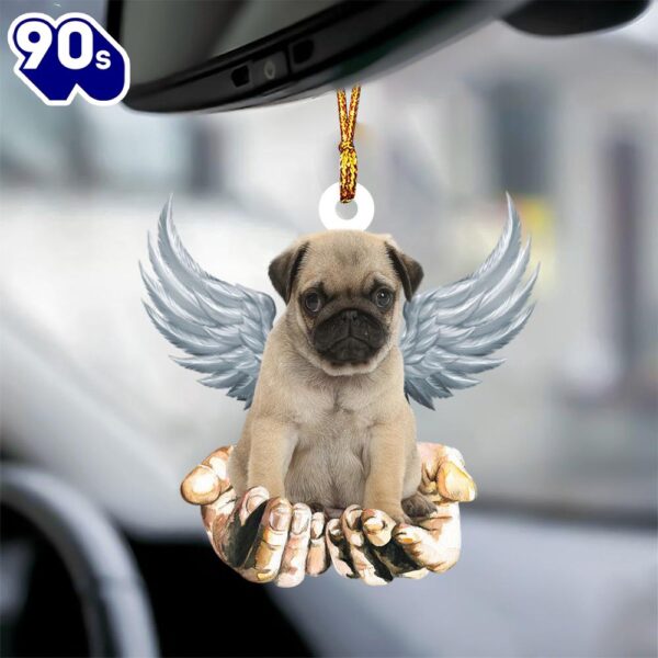 Pug Angel Dog Memorial Ornament, Gift For Christmas