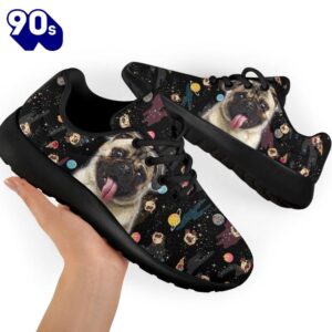 Pug Sneakers Sporty Shoes Funny For Pug Dog Lover