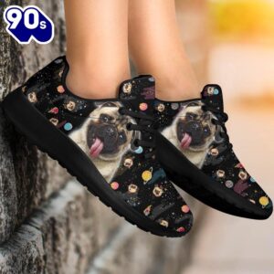 Pug Sneakers Sporty Shoes Funny For Pug Dog Lover