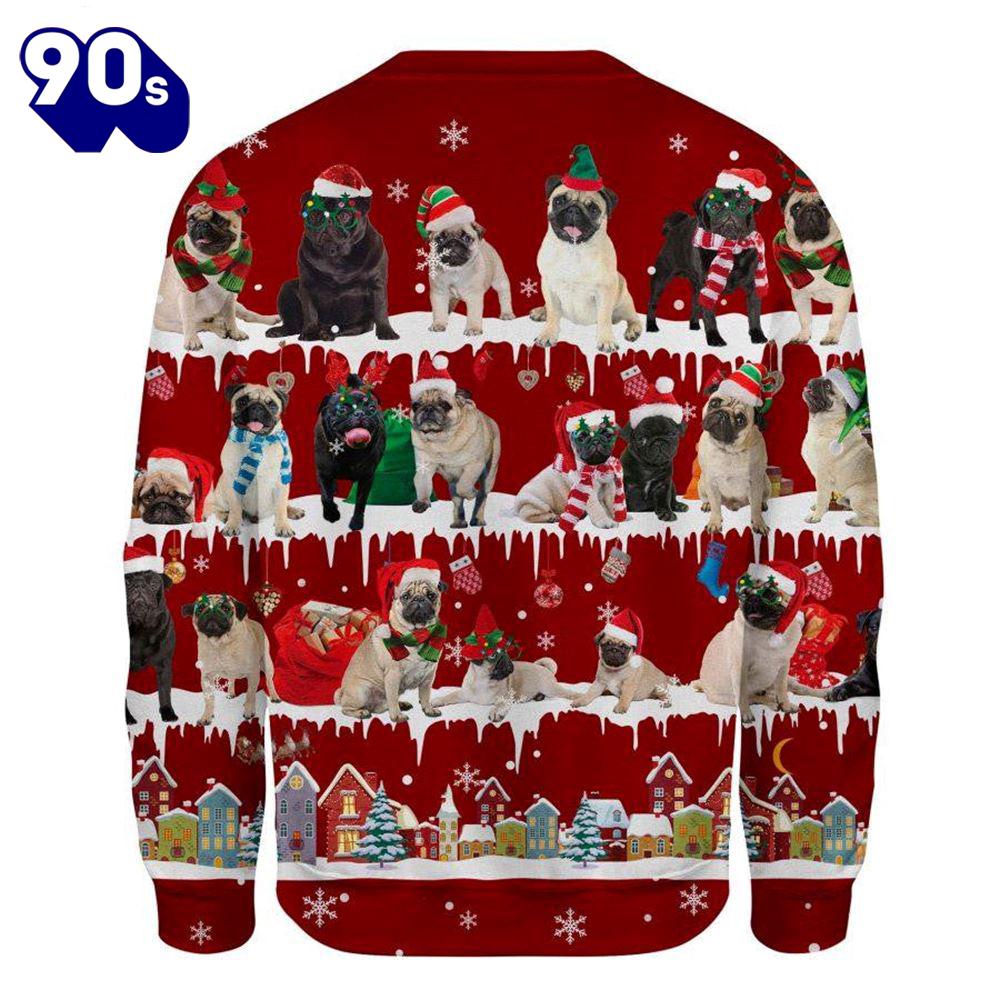 Pug Town Snow Winter Festive Celebration In Cool Design Ugly Christmas Sweater Pug Town Snow Winter Festive Celebration In Cool Design Ugly Christmas Sweater