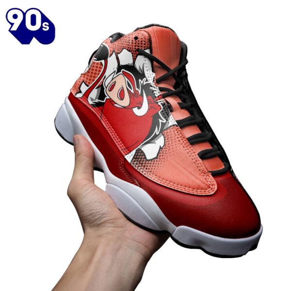 Pumbaa Air Jordan 13 Sneakers Custom Comic Style Shoes