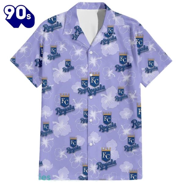 Purple Kansas City Royals Hawaiian Button Up Shirts