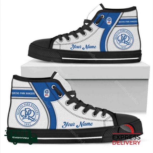 Queens Park Rangers Personalzied High Top Canvas Shoes