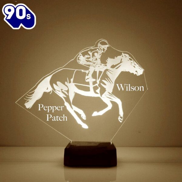 Race Horse Night Light Personalized Free Led Night Lamp  Gift Christmas