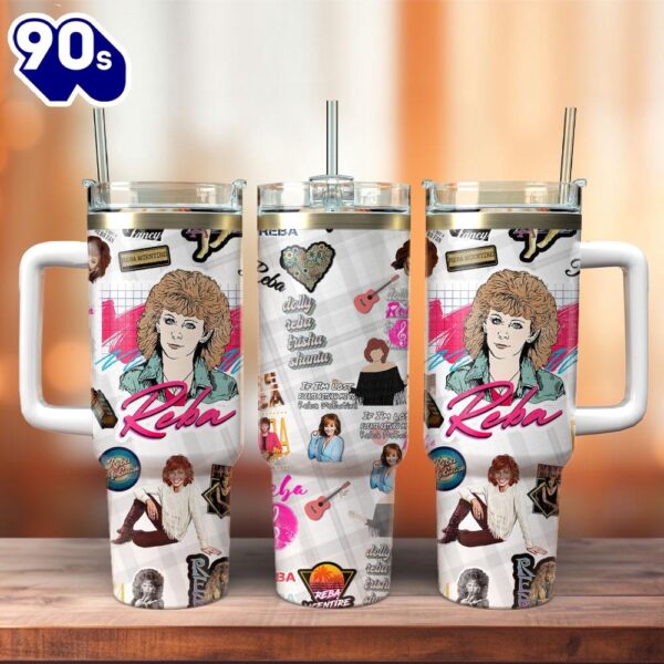 Reba McEntire Music Movie Custom Stanley Quencher 40oz Stainless Steel Tumbler  For Fans