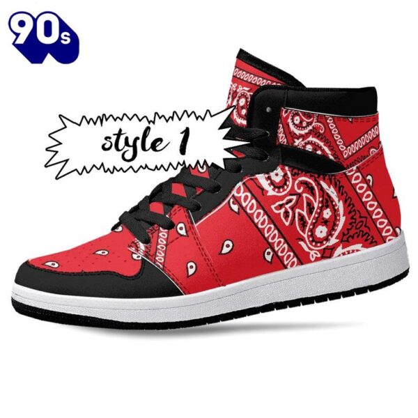 Red Bandana JD1 Sneakers Custom Country