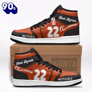 Red Byron #22 Car Race J1 Shoes Custom Sneakers