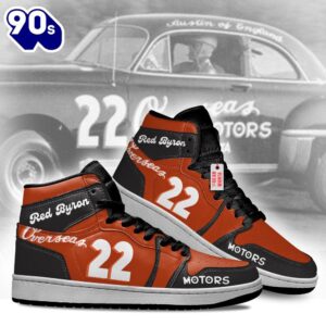 Red Byron #22 Car Race J1 Shoes Custom Sneakers