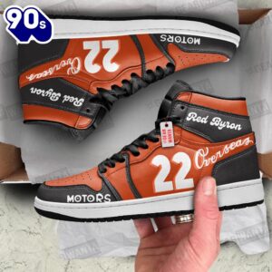 Red Byron #22 Car Race J1 Shoes Custom Sneakers