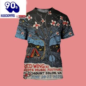 Red Wing XII Roots Music Festival Event In Natural Chimneys Park In Mount Solon Virginia Held On June 20 22 2025 Shirt