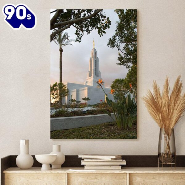 Redlands Temple Flower Canvas Pictures Jesus Canvas Art   Gift Christmas
