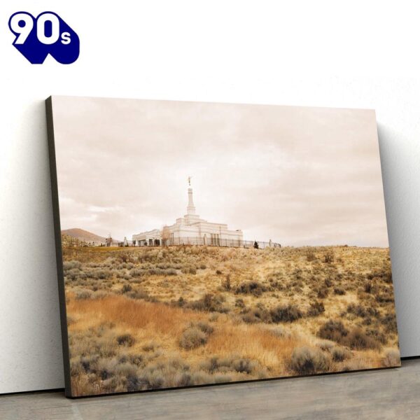 Reno Temple Desert Hill Canvas Wall Art Jesus Christ Picture Canvas Christian Wall Art  Gift Christmas