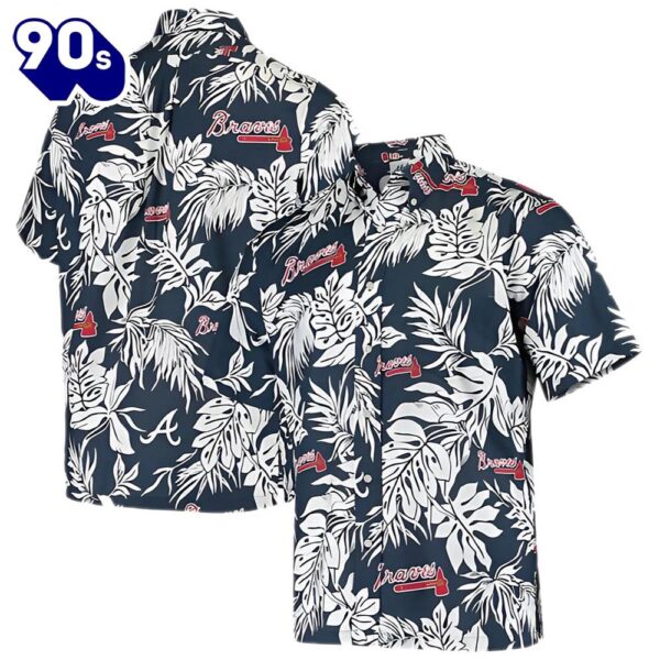 Reyn Spooner Navy Atlanta Braves Aloha