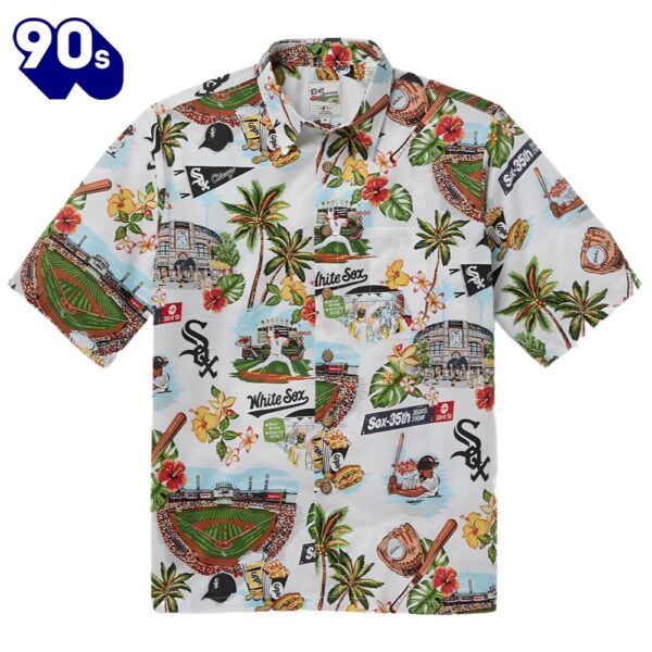 Reyn Spooner White Chicago White Sox Hawaiian Button Up Shirts