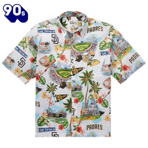 Reynspooner San Diego Padres Hawaiian Button Up Shirts