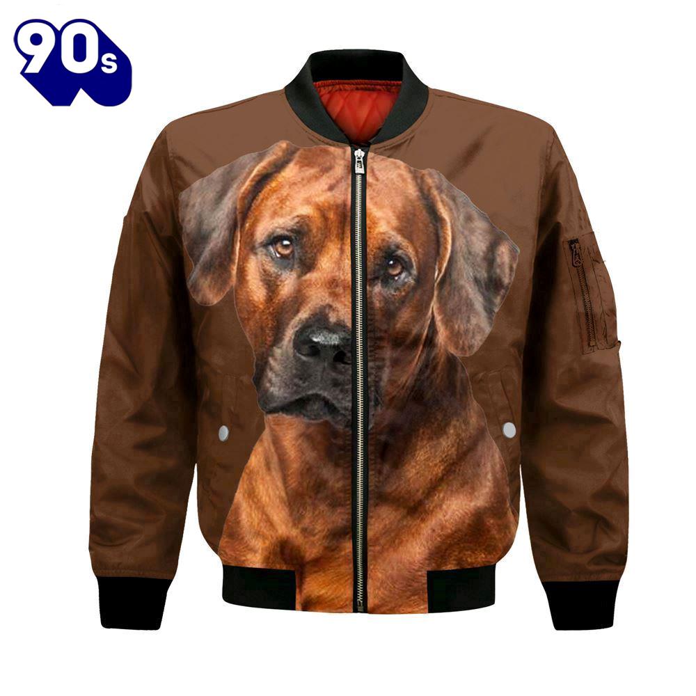 Rhodesian Ridgeback - Unisex 3D Graphic Bomber Jacket Rhodesian Ridgeback - Unisex 3D Graphic Bomber Jacket