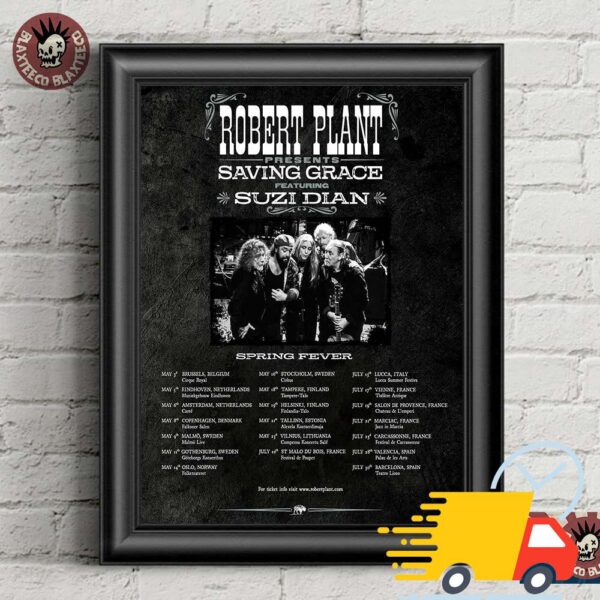 Robert Plant Spring Fever Tour 2025 European Tour Dates Canvas
