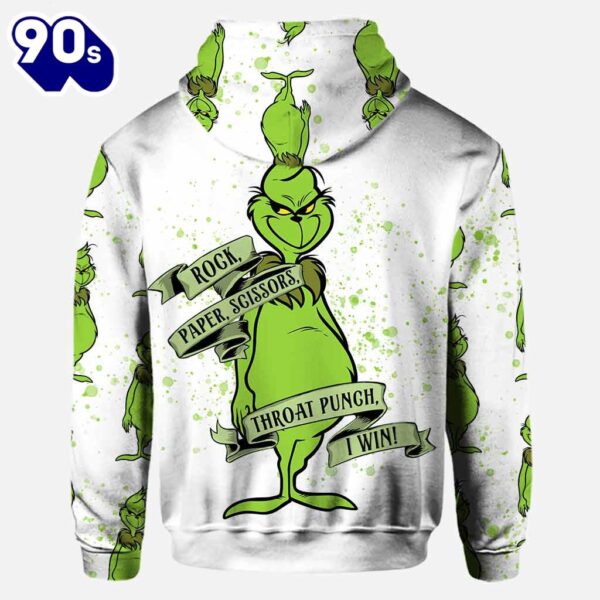 Rock Paper Scissors I Win – Personalized Grinch Hoodie and Leggings set