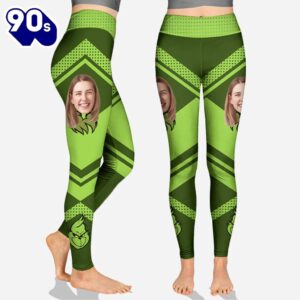 Rock Paper Scissors - Personalized Grinch Christmas Hoodie and Leggings