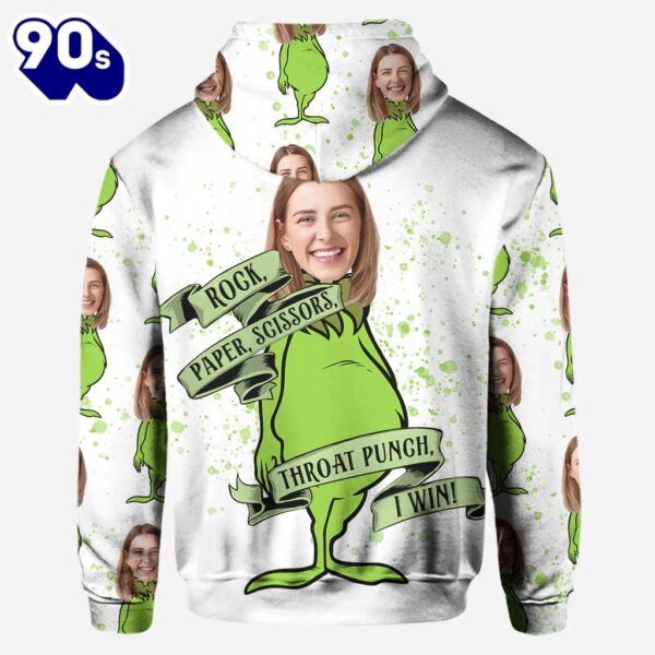 Rock Paper Scissors – Personalized Grinch Christmas Hoodie and Leggings