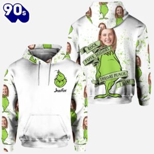 Rock Paper Scissors - Personalized Grinch Christmas Hoodie and Leggings