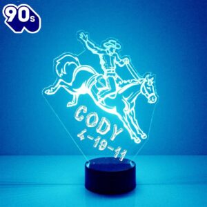 Rodeo Horse Night Light Personalized…