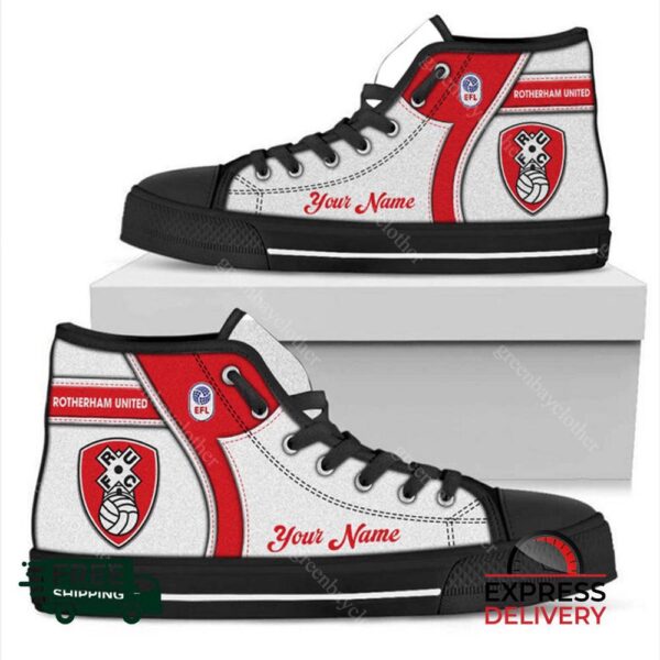 Rotherham United Personalzied High Top Canvas Shoes