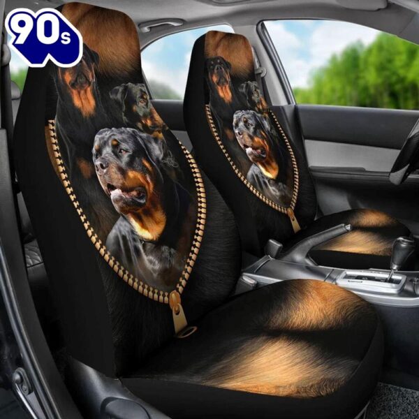 Rottweiler Cool Zipper Custom Car Seat Covers